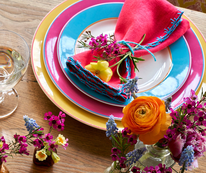 Calypso Pink Dinner Plate Set