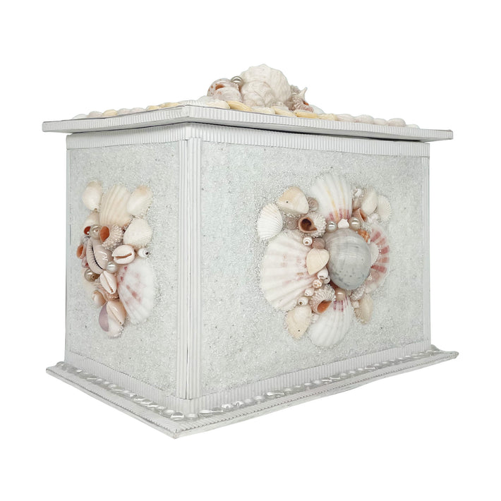 White Shells Ribbon Decorative Box