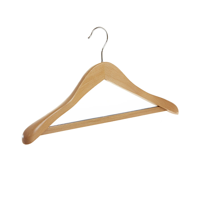 Deluxe Wishbone Hanger with Bar - Silver Hook