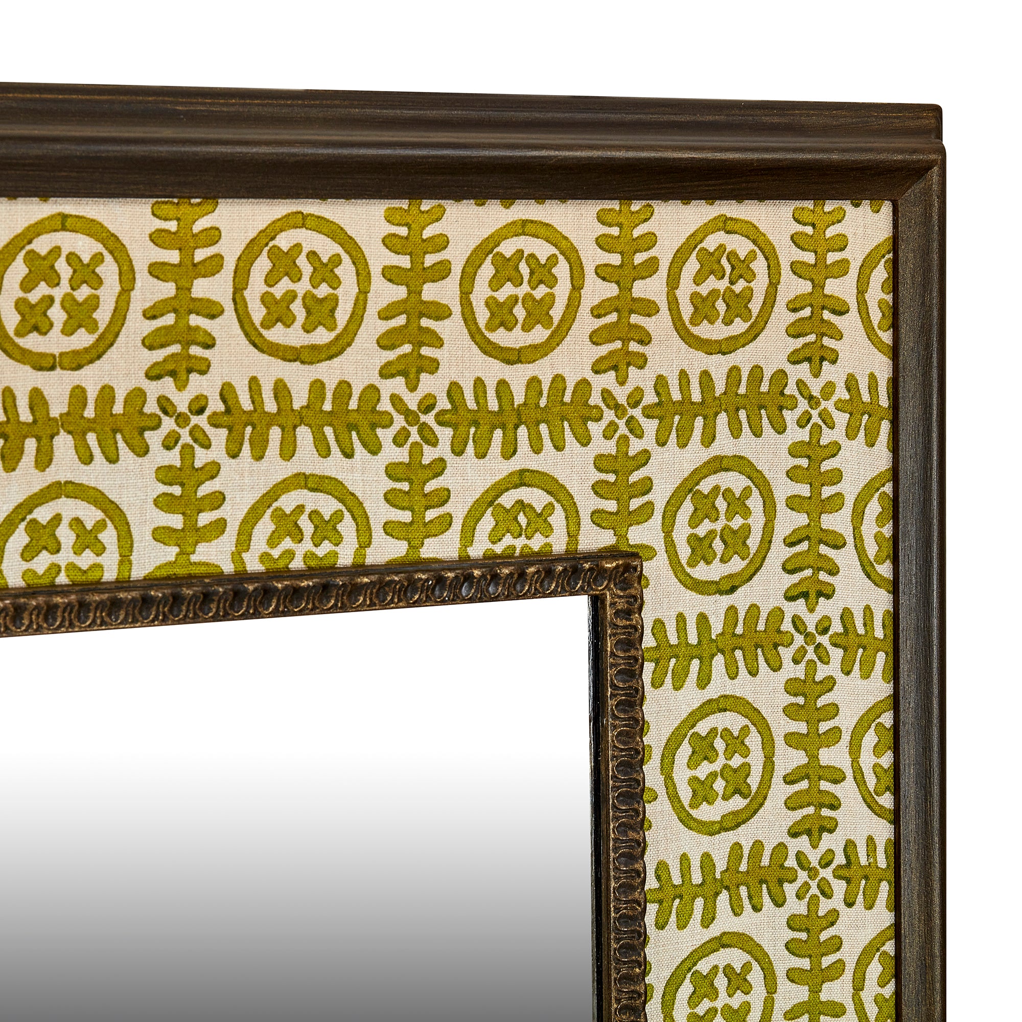 Lime Ethels Fabric  Mirror
