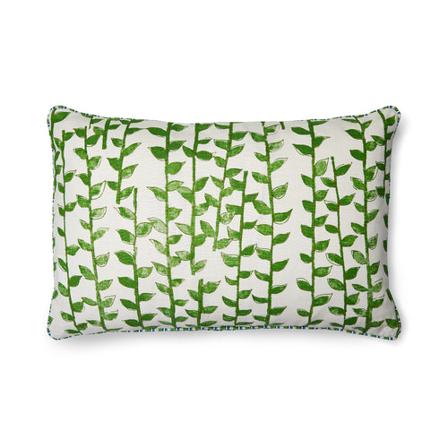 Tea Trail Green Rectangular Cushion