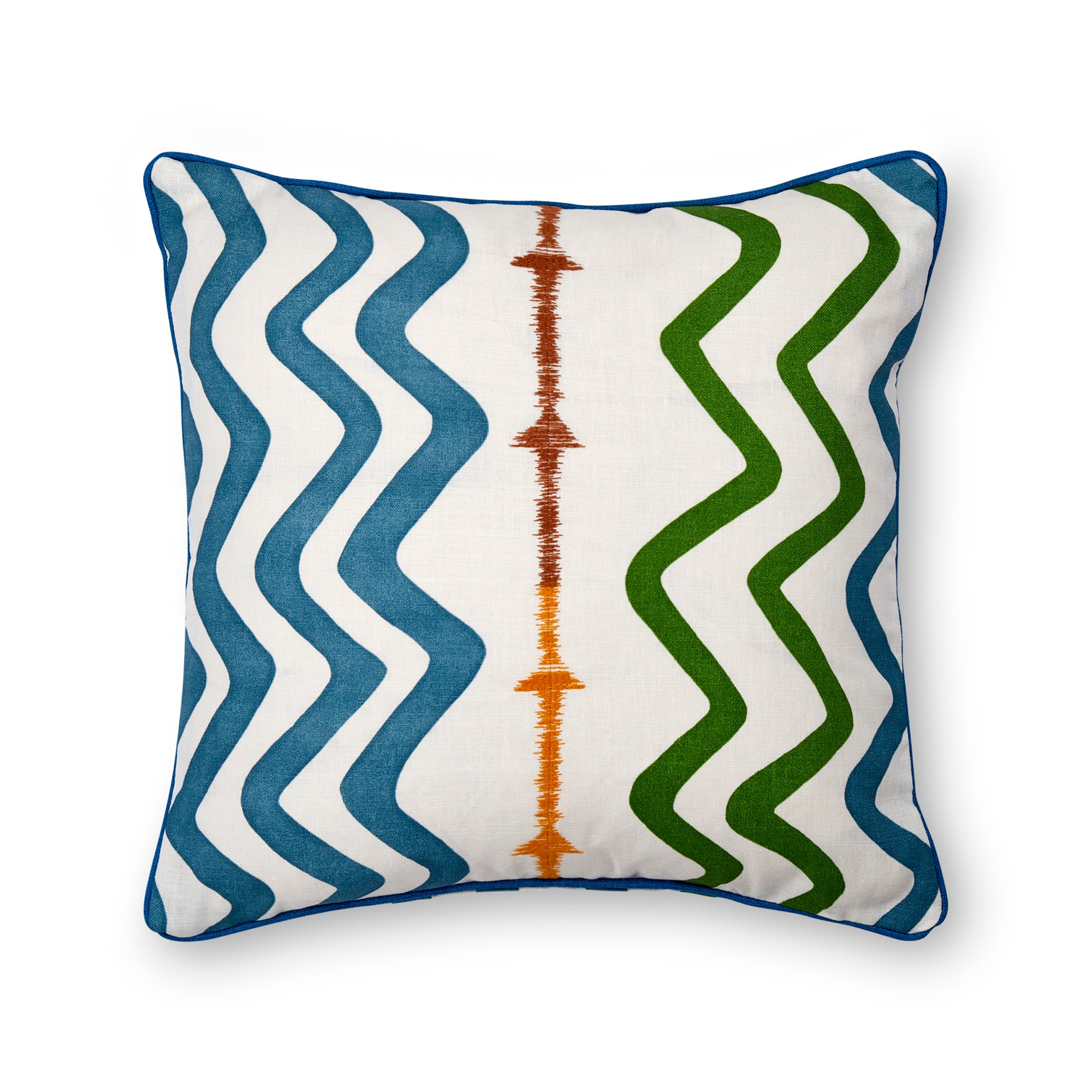 Rick Rack Green Cushion