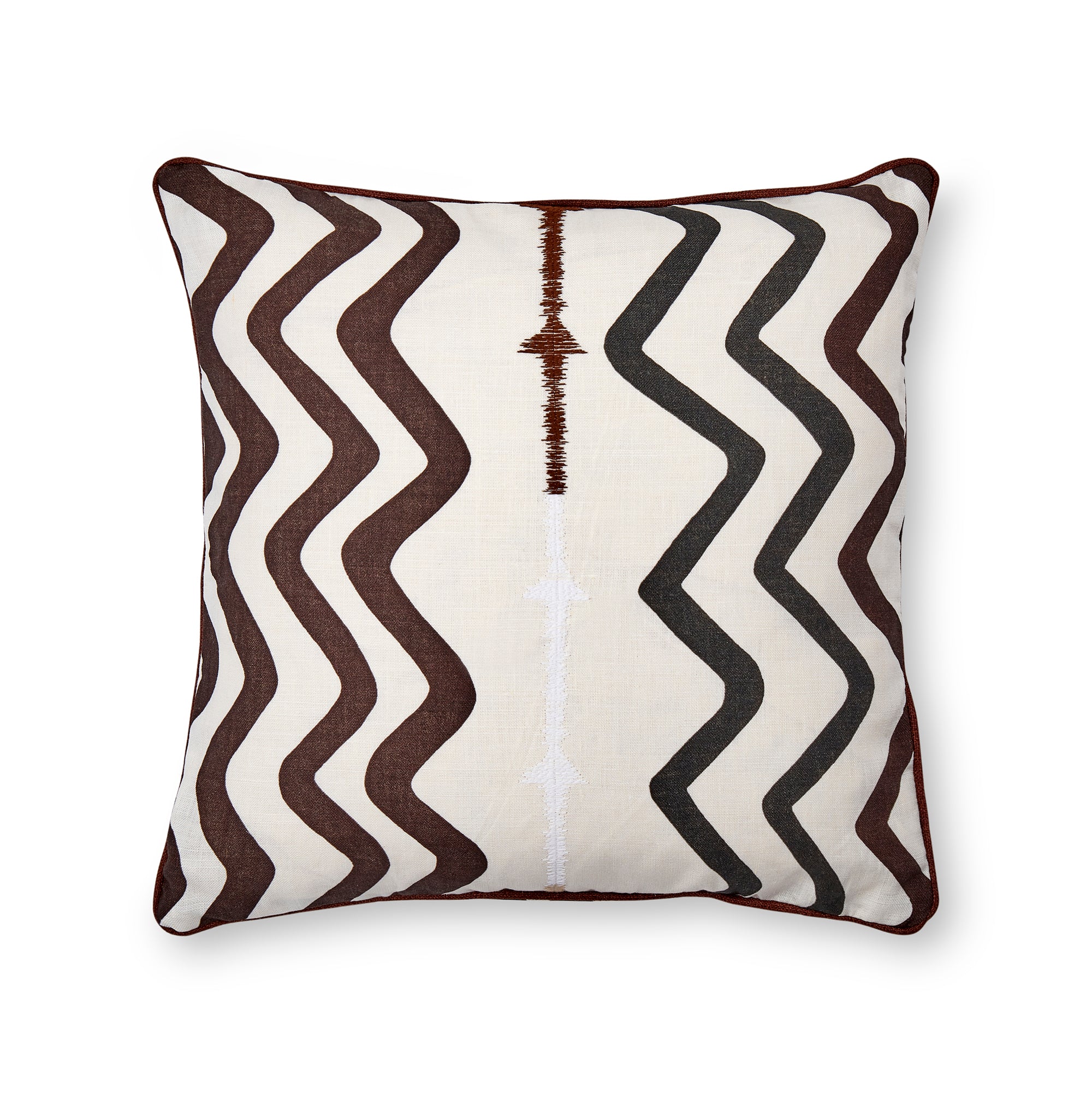 Rick Rack Chocolate Cushion