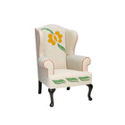 Kit's Wing Chair - Flower & Leaf Applique