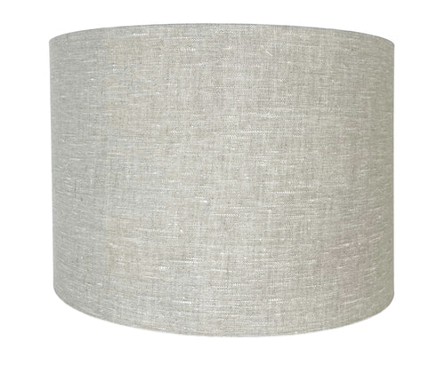 Large Natural Linen Lampshade measuring, white inner. Diameter: 34.5cm Depth : 41cm / 16