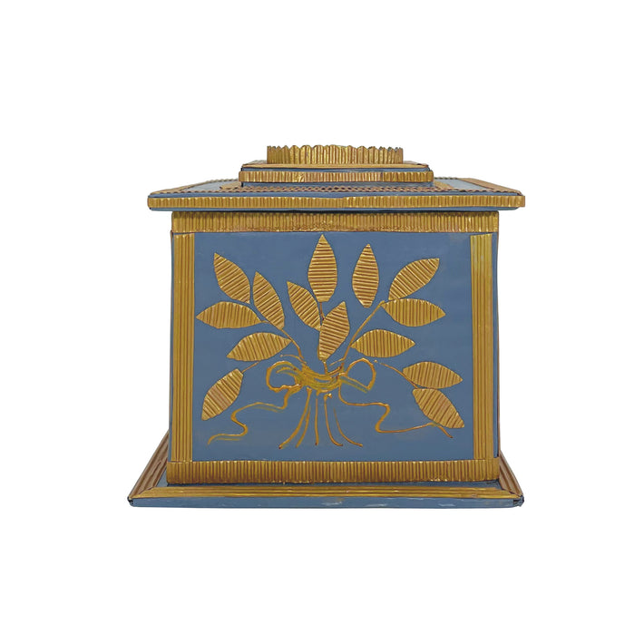 Blue Flower Square  Decorative Box