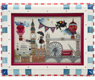 The London Skyline portrait is a tribute to the art of applique, framed in a hand painted red, white and blue striped frame this London sky line is a tribute to the city's landmarks, whilst featuring some of those signature characters that are very much London through and through, from Big Ben to a nod to Mary Poppins, this piece is delightful. 