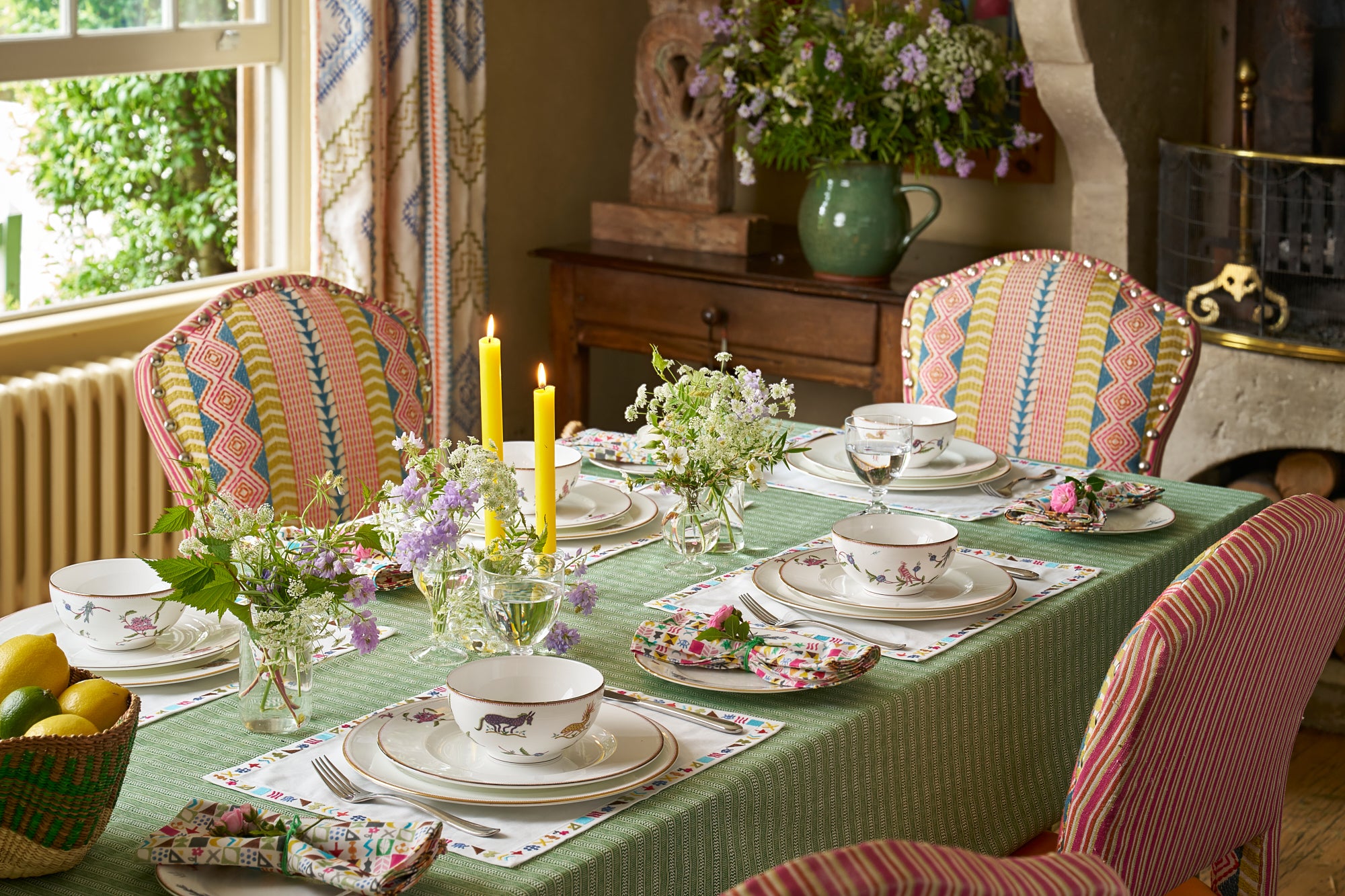 Chess Green Tablecloth