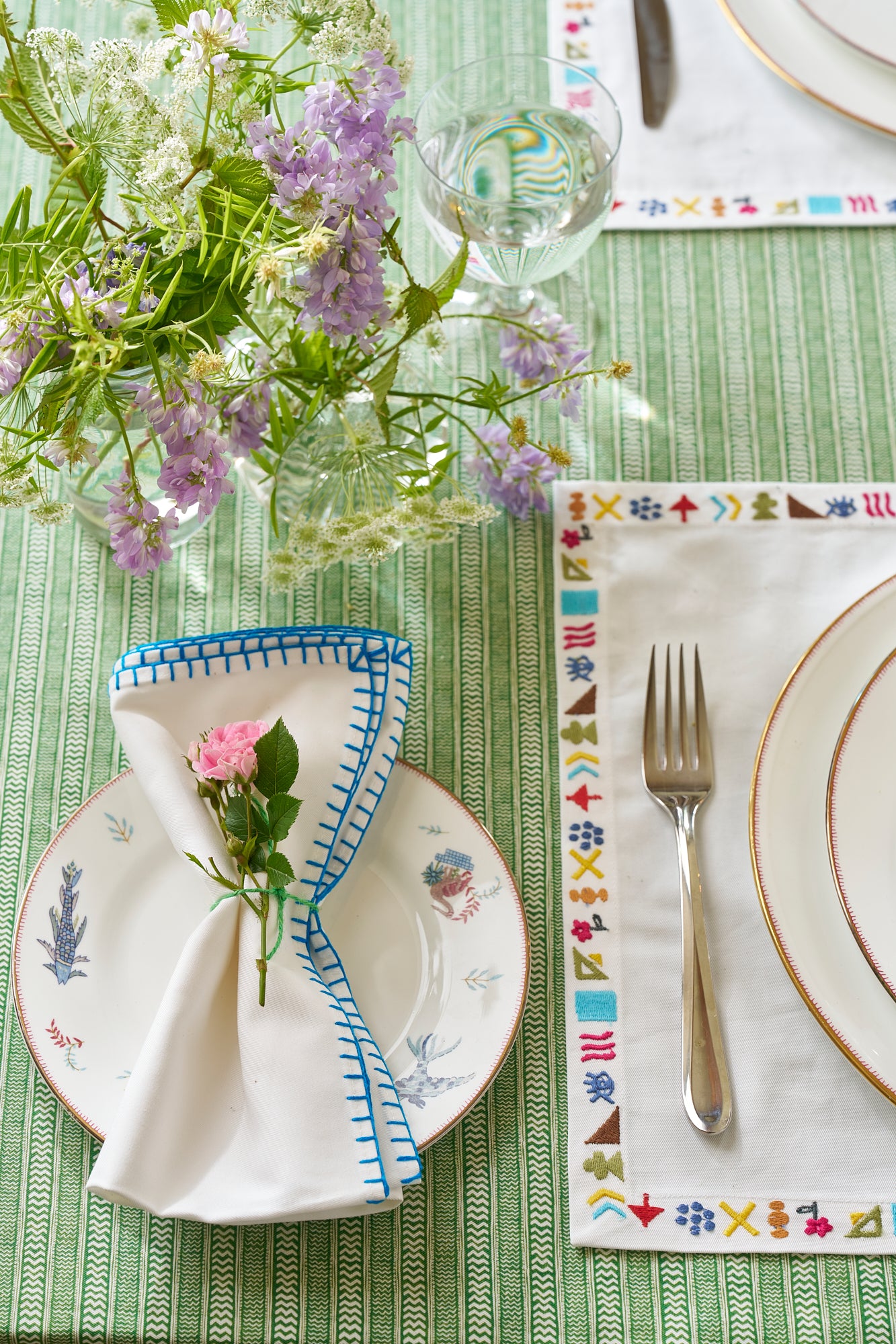 Chess Green Tablecloth