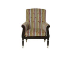 Front View - The Jessica chair is a modern take on the old London Library chairs; 'Live it up' fabric by Kit Kemp for Christopher Farr in Lime colourway is a new design from Kit's indoor woven collection.