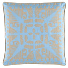 Introducing Kit Kemp's Knightswood Cushion, part of her New Forest Collection with Annie Selke, this natural linen cutwork design is overlaid and stitched over a bright lapis blue base, with a solid reverse with piped edge.