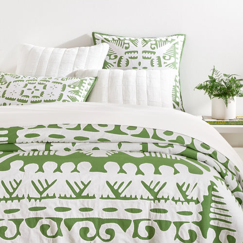 Knight Wood Cutwork Olive Pillowcase