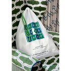 Drawstring RPET bag, drawstring rope handle located at top of the bag, in green cotton knotted