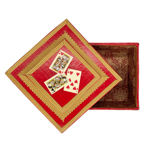 Playing Cards Red Decorative Box