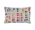 Cushion in Mixed Tones fabric - An entirely charming and intimate display of the artist's palette. This stunning spectrum of colour is beautifully illustrated by hand written notes and names, adding to the design's authentic charm and is countered by a linen-rich neutral ground.