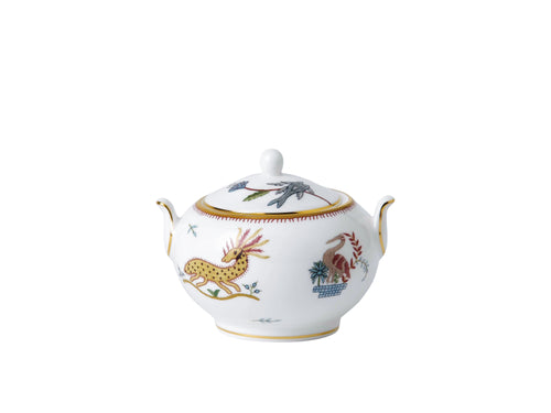 small Mythical Creatures sugar bowl covered side view