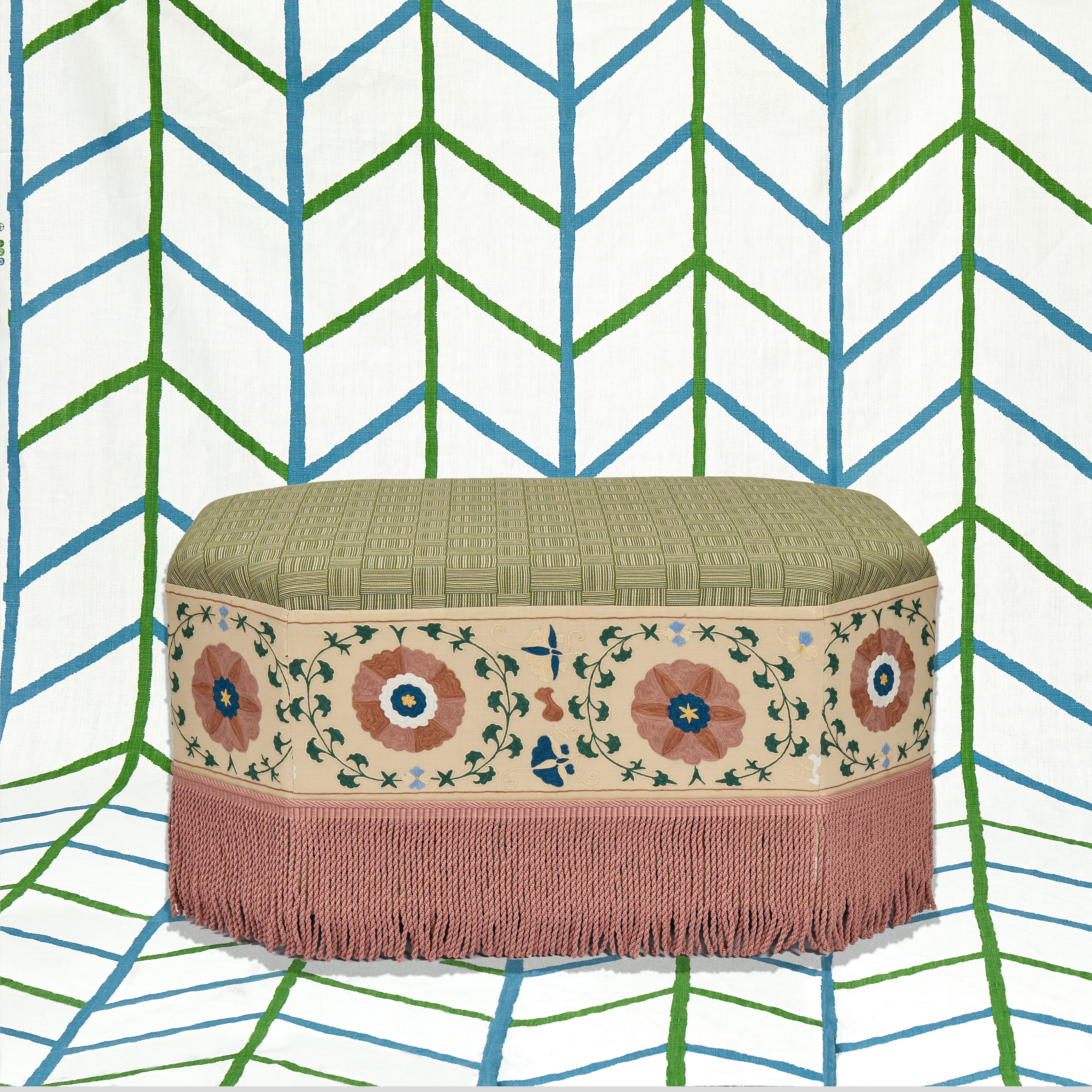 Hexagon Ottoman