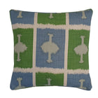 Kit Kemp cushion in Ozone Green fabric for Christopher Farr