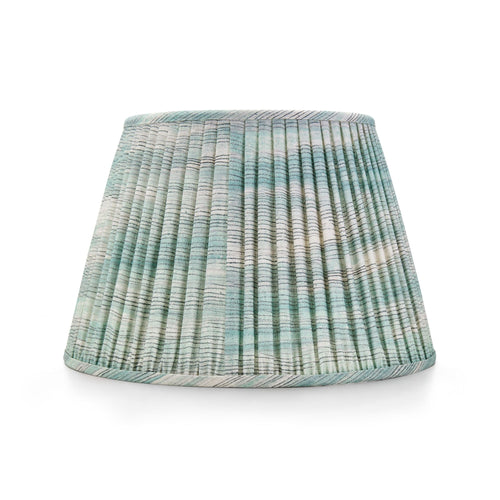 Textured lampshade with a ribbed pattern on a white background