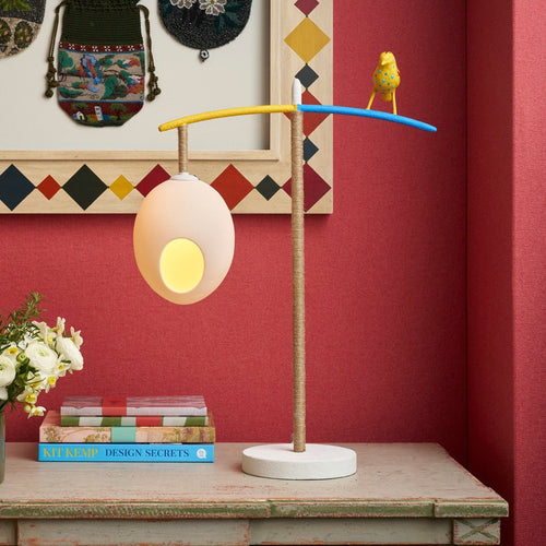 Bright Sleepy Robin Table Lamp