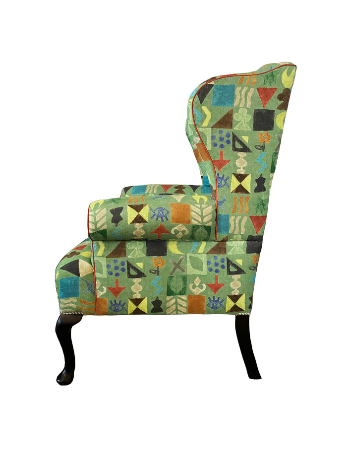 Kit's Wing Chair - Potato Print