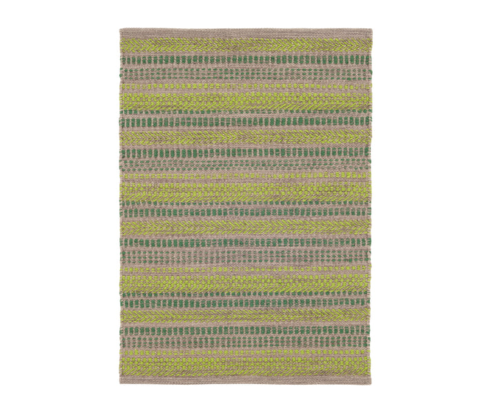 Twill and dobby stripes of exposed floats in sophisticated, marled color gradations create a subtle back and forth of a textural weave.