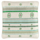 Kit Kemp's Spring Bush Cushion, from her New Forest Collection with Annie Selke, is hand embroidered kilim inspired design, in green, featuring traditional Anatolian motifs. Made in a soft boiled wool, it brings tactile warmth and eclectic style to any space. 