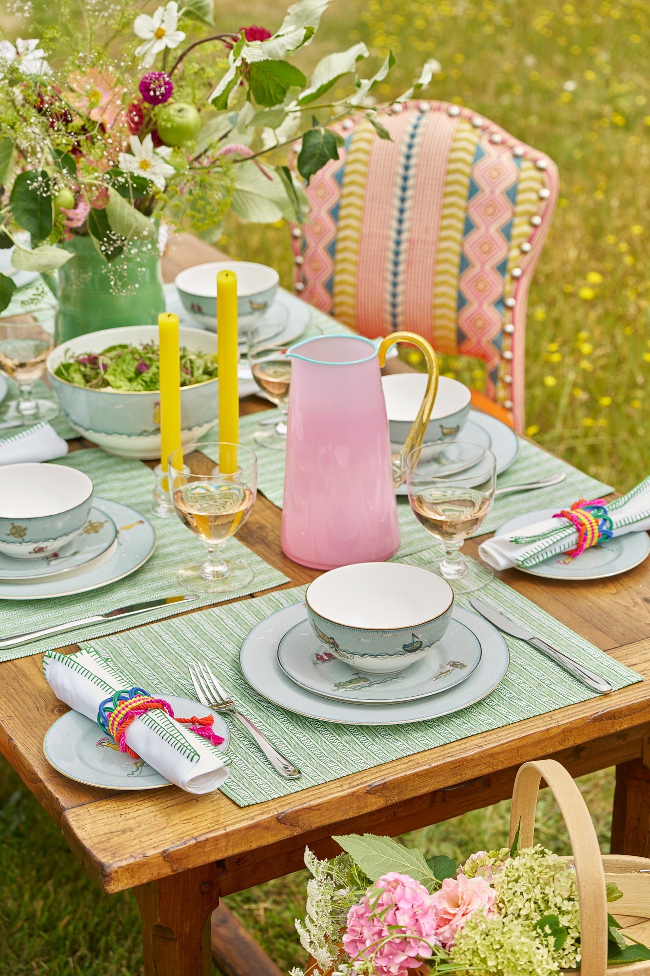 Set of 6 Chess Green Placemats