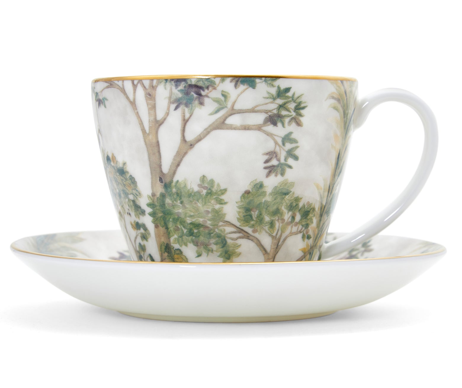 Tall Trees Breakfast Cup and Saucer Set of 2