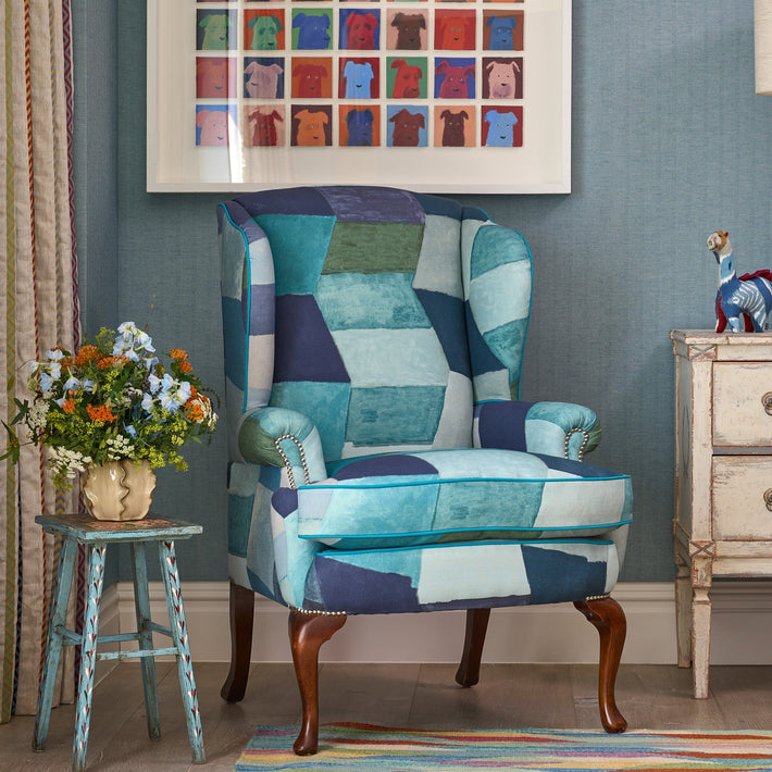 Kit's Wing Chair - Zig Zag